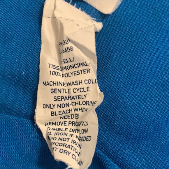 Men’s Blue Polo with White Logo Size Missing Please see Measurements - Picture 9 of 13